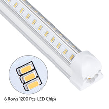 Load image into Gallery viewer, 20 Pack LED Shop Light, 8FT 100W 15500LM 5000K, Daylight White, V Shape, Clear Cover, Hight Output, Linkable Shop Lights, T8 LED Tube Lights, LED Shop Lights for Garage 8 Foot with Plug