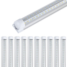 Load image into Gallery viewer, 10Pack 8Ft LED Shop Light Fixture,90W 10000 Lumens 5000K Daylight White, Clear Cover